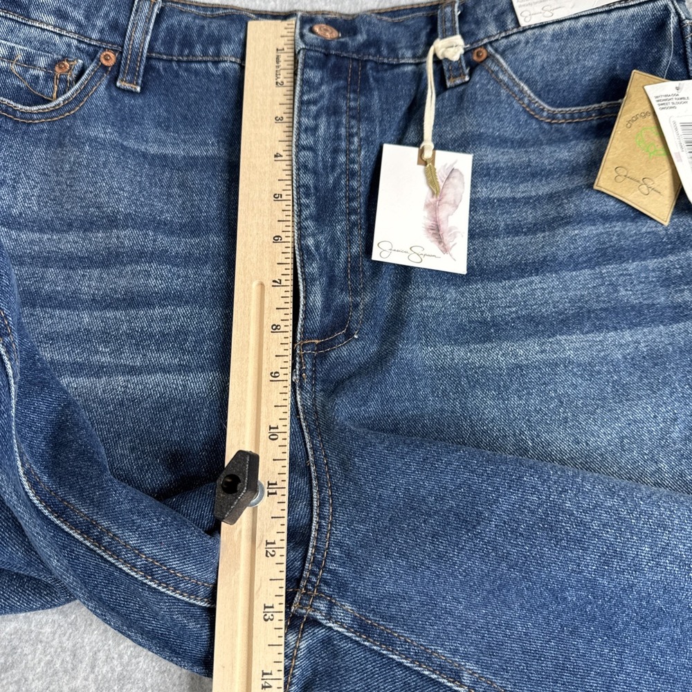Jessica Simpson NWT Women's 32 Sweet Slouchy Blue Denim Relaxed Distressed - Picture 6 of 9
